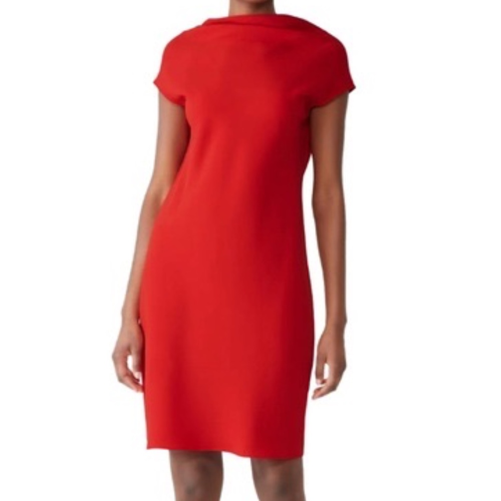 THEORY Rent The Runway Peppercorn Draped Dress MSRP $375 sz L $375